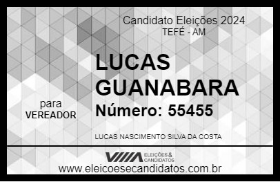 Candidato LUCAS GUANABARA 2024 - TEFÉ - Eleições