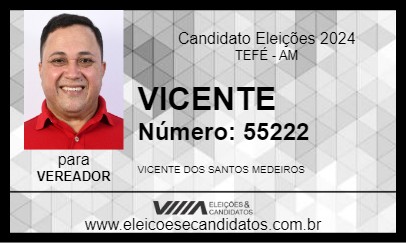 Candidato VICENTE 2024 - TEFÉ - Eleições