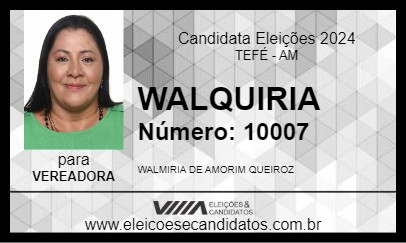 Candidato WALMIRIA 2024 - TEFÉ - Eleições