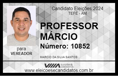 Candidato PROFESSOR MÁRCIO  2024 - TEFÉ - Eleições