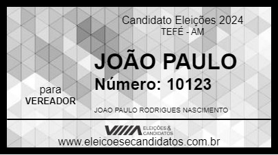 Candidato JOÃO PAULO 2024 - TEFÉ - Eleições