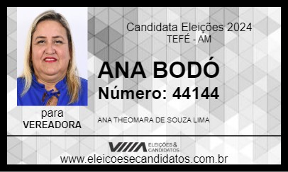 Candidato ANA BODÓ 2024 - TEFÉ - Eleições