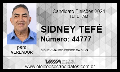 Candidato SIDNEY TEFÉ 2024 - TEFÉ - Eleições