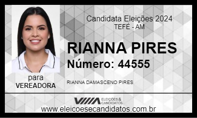 Candidato RIANNA PIRES 2024 - TEFÉ - Eleições