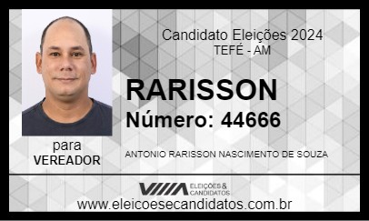 Candidato RARISSON 2024 - TEFÉ - Eleições