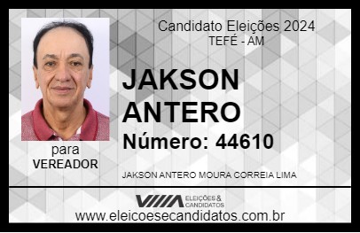 Candidato JAKSON ANTERO 2024 - TEFÉ - Eleições