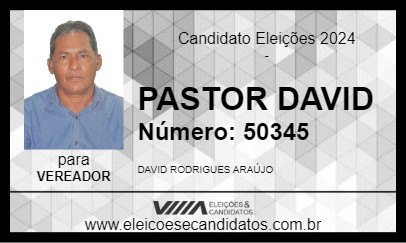 Candidato PASTOR DAVID 2024 - TEFÉ - Eleições