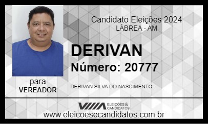 Candidato DERIVAN 2024 - LÁBREA - Eleições