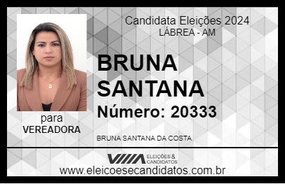 Candidato BRUNA SANTANA 2024 - LÁBREA - Eleições