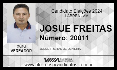 Candidato JOSUE FREITAS 2024 - LÁBREA - Eleições