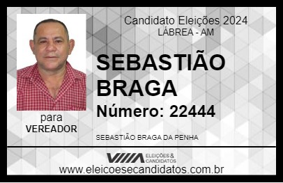 Candidato SEBASTIÃO BRAGA 2024 - LÁBREA - Eleições