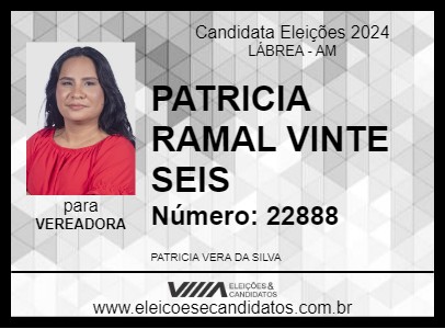 Candidato PATRICIA RAMAL VINTE SEIS 2024 - LÁBREA - Eleições