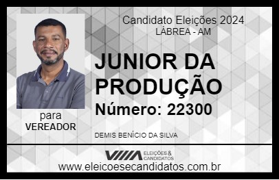 Candidato JUNIOR DA PRODUÇÃO 2024 - LÁBREA - Eleições