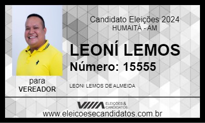 Candidato LEONÍ LEMOS 2024 - HUMAITÁ - Eleições