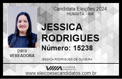 Candidato JESSICA RODRIGUES 2024 - HUMAITÁ - Eleições