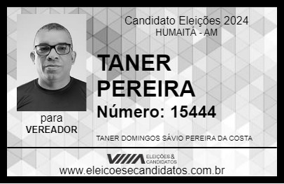 Candidato TANER PEREIRA 2024 - HUMAITÁ - Eleições