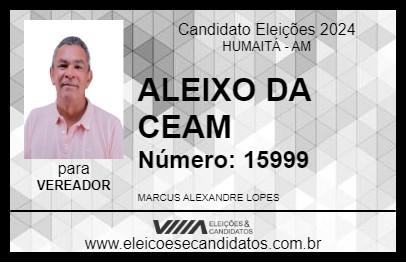 Candidato ALEIXO DA CEAM 2024 - HUMAITÁ - Eleições