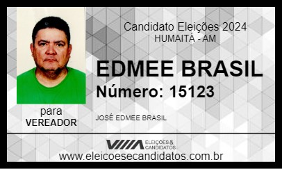 Candidato EDMEE BRASIL 2024 - HUMAITÁ - Eleições