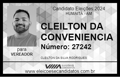 Candidato CLEILTON DA CONVENIENCIA 2024 - HUMAITÁ - Eleições