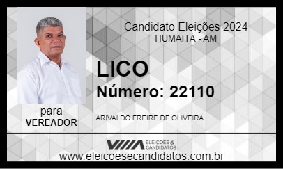 Candidato LICO 2024 - HUMAITÁ - Eleições