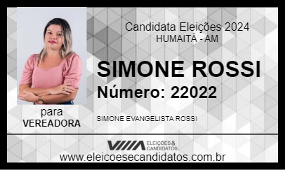 Candidato SIMONE ROSSI 2024 - HUMAITÁ - Eleições