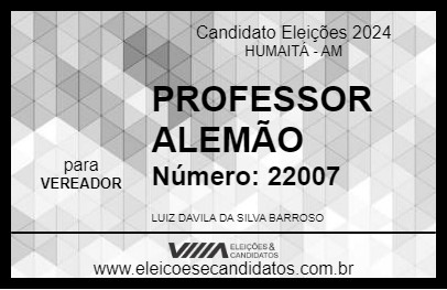 Candidato PROFESSOR ALEMÃO 2024 - HUMAITÁ - Eleições