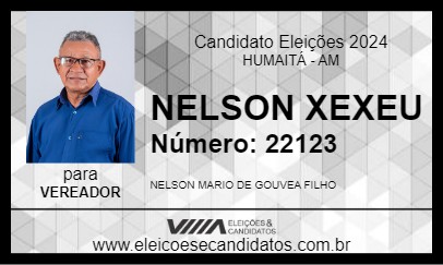 Candidato NELSON XEXEU 2024 - HUMAITÁ - Eleições