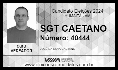 Candidato SGT CAETANO 2024 - HUMAITÁ - Eleições