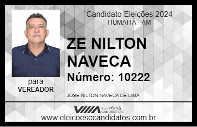 Candidato ZE NILTON NAVECA 2024 - HUMAITÁ - Eleições