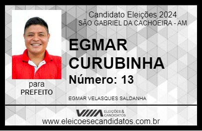 Candidato EGMAR CURUBINHA 2024 - SÃO GABRIEL DA CACHOEIRA - Eleições