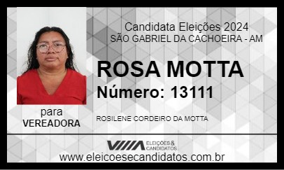 Candidato ROSA MOTTA 2024 - SÃO GABRIEL DA CACHOEIRA - Eleições