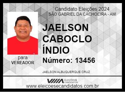 Candidato JAELSON CABOCLO ÍNDIO 2024 - SÃO GABRIEL DA CACHOEIRA - Eleições