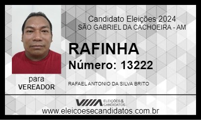 Candidato RAFINHA 2024 - SÃO GABRIEL DA CACHOEIRA - Eleições