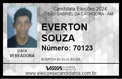 Candidato EVERTON SOUZA 2024 - SÃO GABRIEL DA CACHOEIRA - Eleições