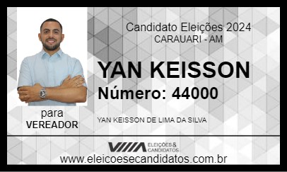 Candidato YAN KEISSON 2024 - CARAUARI - Eleições