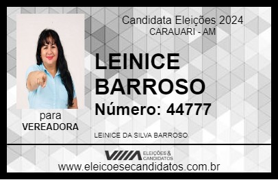 Candidato LEINICE BARROSO 2024 - CARAUARI - Eleições