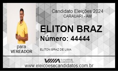 Candidato ELITON BRAZ 2024 - CARAUARI - Eleições