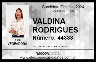 Candidato VALDINA RODRIGUES 2024 - CARAUARI - Eleições