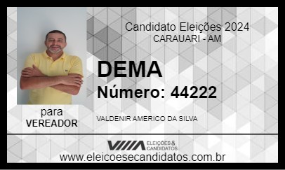 Candidato DEMA 2024 - CARAUARI - Eleições