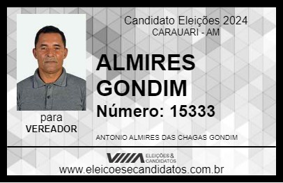 Candidato ALMIRES GONDIM 2024 - CARAUARI - Eleições