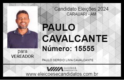 Candidato PAULO CAVALCANTE 2024 - CARAUARI - Eleições