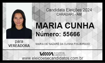 Candidato MARIA CUNHA 2024 - CARAUARI - Eleições