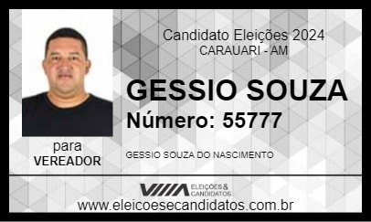 Candidato GESSIO SOUZA 2024 - CARAUARI - Eleições