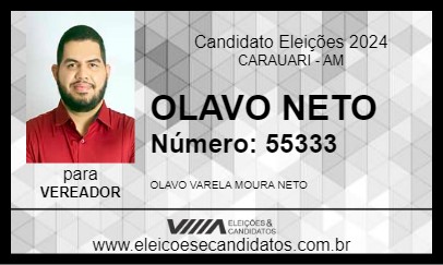 Candidato OLAVO NETO 2024 - CARAUARI - Eleições