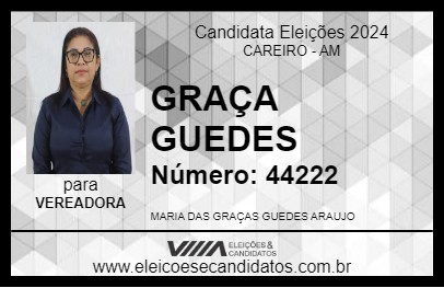 Candidato GRAÇA GUEDES 2024 - CAREIRO - Eleições