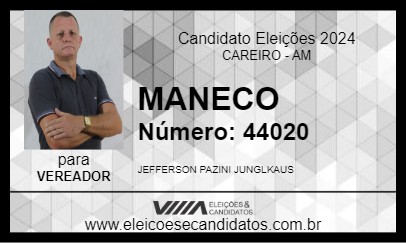 Candidato MANECO 2024 - CAREIRO - Eleições