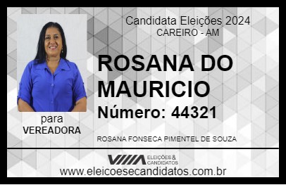 Candidato ROSANA DO MAURICIO 2024 - CAREIRO - Eleições