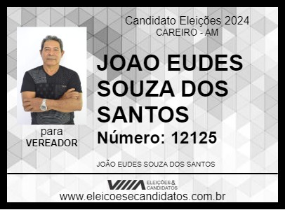 Candidato JOAO EUDES SOUZA DOS SANTOS 2024 - CAREIRO - Eleições