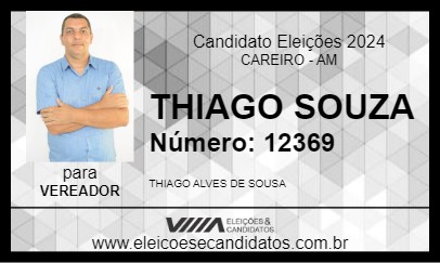 Candidato THIAGO SOUZA 2024 - CAREIRO - Eleições