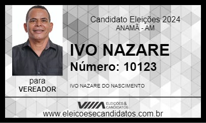 Candidato IVO NAZARE 2024 - ANAMÃ - Eleições